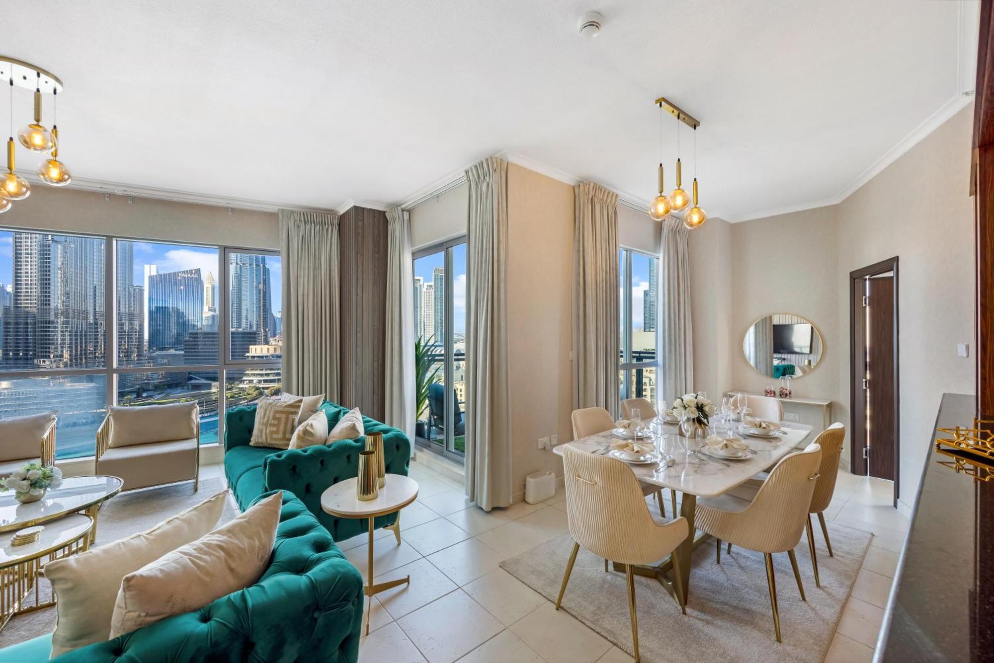 Apartment Durrani Homes - Lumina Grand 3br With Burj Khalifa And Fountain Views